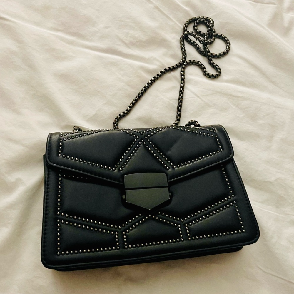Black Quilted Crossbody Bag